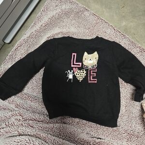 Black Cat Love Kids Sweatshirt